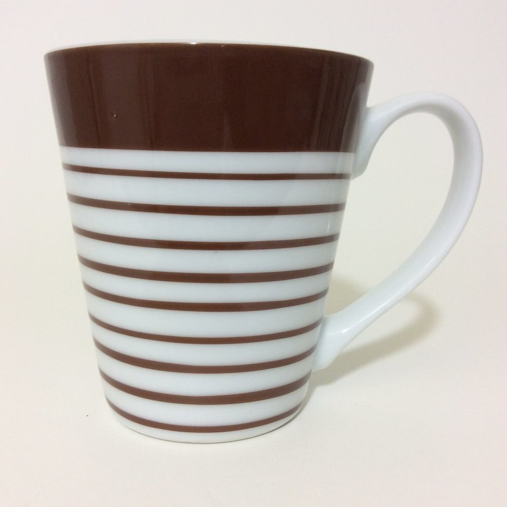 MORRIS national coffee mug cup brown white stripes